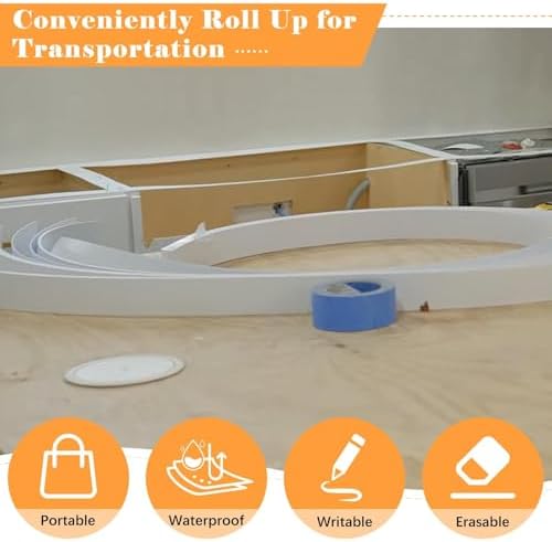 20 Pack Countertop Template Strips, Template Material Plastic Strips Create Custom Templates for Counters, Showers, Cabinets, and Tables, Great for DIY Epoxy Resin Projects