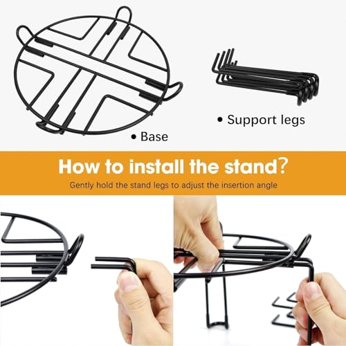 Water Filter Stand 8'' Tall 9'' Diameter Match for Berkey Big and Travel System, Stainless Steel Stand with Rubberized Non-Skid Feet, Countertop Stand for Most Medium Gravity Fed Water Coolers