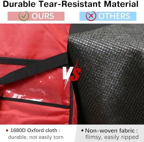 Large Pizza Delivery Bag Insulated 24"x 24" x14", Red Pizza Warmer Bag for Food Delivery, Pizza Carrier Insulated Bags Keep Your Pizza Hot and Fresh, Perfect for Deliveries and Personal Use